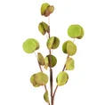 Gałązka z liśćmi - sztuczny kwiat dekoracyjny z pianki foamirian - 90 cm - zielony 1