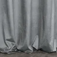 Zasłona CHARLOTTE 2 z miękkiego i miłego w dotyku welwetu z trzema falbanami w górnej części - 140 x 250 cm - stalowy 2