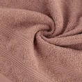 Ręcznik ALINE klasyczny z bordiurą w formie tkanych paseczków - 30 x 50 cm - ceglasty 5