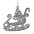 Ozdoba choinkowa SANIE dekorowana brokatem - 12 x 10 cm - srebrny 2