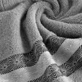 Ręcznik bawełniany MALIKA 50X90 cm z żakardową bordiurą ze wzorem podkreślonym błyszczącą nicią jasnoszary - 50 x 90 cm - jasnoszary 5