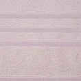 Ręcznik z elegancką bordiurą w lśniące pasy - 50 x 90 cm - pudrowy róż 2