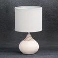 Lampa ceramiczna dekoracyjna AMIRI z matowym abażurem - ∅ 18 x 32 cm - kremowy 1