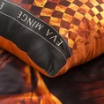 EVA MINGE Komplet pościeli SIMONA z najwyższej jakości makosatyny bawełnianej z designerskim nadrukiem i logo - 220 x 200 cm - pomarańczowy 6