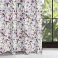 Zasłona ARLETA z miękkiej tkaniny z kwiatowym nadrukiem - 140 x 270 cm - biały 1