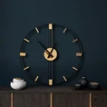 Dekoracyjny zegar ścienny z metalu w nowoczesnym minimalistycznym stylu - 40 x 5 x 40 cm - czarny 8