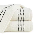 Ręcznik bawełniany FIORE z ozdobnym stebnowaniem - 30 x 50 cm - kremowy 1