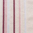 Ręcznik  z kolorowymi paskami w formie jodełki - 50 x 90 cm - różowy 2