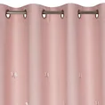 Zasłona WENDY z kokardkami z efektem 3D - 140 x 250 cm - różowy 6