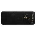 EVA MINGE Ręcznik GAJA z bawełny frotte z welwetową bordiurą i haftem z logo kolekcji - 50 x 90 cm - czarny 3