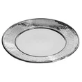 Patera ceramiczna dekorowana lusterkami w stylu glamour srebrna - ∅ 30 x 2 cm - srebrny 1