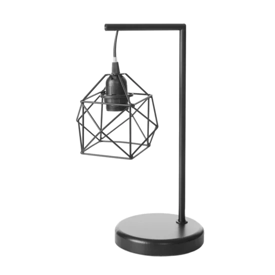 Lampa ERIC z metalu o geometrycznym kształcie, styl industrialny - 15 x 40 cm - czarny