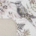 DESIGN 91 Narzuta POLY z nadrukiem z motywem ptaków i gałązek ze złocistymi akcentami - 200 x 220 cm - biały 4