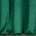 Zasłona JULIA z miękkiego welwetu z wytłaczanym geometrycznym wzorem wachlarzy - 140 x 250 cm - zielony 3