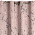 Zasłona WERA z miękkiej welwetowej tkaniny zdobiona nadrukiem przypominającym marmur - 140 x 250 cm - różowy 6