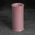 Świecznik ceramiczny w formie walca SIMONA z perłowym połyskiem - ∅ 7 x 15 cm - różowy 1