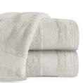 Ręcznik LORITA 50X90 cm bawełniany z żakardową bordiurą w stylu eko - 50 x 90 cm - beżowy 1