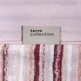 TERRA COLLECTION Komplet pościeli AVINION 6 z bawełny z nadrukiem w paski - 220 x 200 cm - pudrowy róż 13