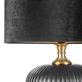 Lampa dekoracyjna REA na pękatej szklanej podstawie z welwetowym abażurem - ∅ 33 x 50 cm - czarny 2