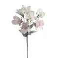 Bukiet kwiatów sztucznych z płatkami z jedwabistej tkaniny - dł. 80 cm dł. kwiat 20 cm - kremowy 1