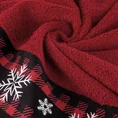Ręcznik świąteczny RUDOLF 01 bawełniany z żakardową bordiurą ze śnieżynkami - 70 x 140 cm - czerwony 5