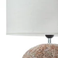 Lampka stołowa GASPAR na kulistej ceramicznej podstawie z abażurem z matowej tkaniny - 34 x 16 x 51 cm - kremowy 2