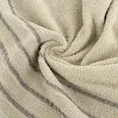 Ręcznik klasyczny JASPER z bordiurą podkreśloną delikatnymi beżowymi paskami - 70 x 140 cm - beżowy 5