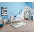 Dywan BABY do pokoju dziecięcego z motywem słonika i niebieskich chmurek - 80 x 150 cm - popielaty 5