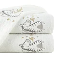 Ręcznik BABY z naszywaną aplikacją z zebrą - 70 x 140 cm - biały 1