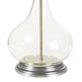 Lampa stołowa NELL na podstawie łączącej szkło i metal z welwetowym abażurem - ∅ 32 x 61 cm - popielaty 4