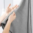 Ręcznik MABEL z kontrastującym obszyciem na krawędzi - 50 x 90 cm - czarny 6
