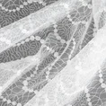 Firany na okno balkonowe zdobione haftem w formie poziomych fal - 400 x 150 cm - biały 6