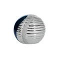 Kula ceramiczna MIRO dekorowana falującym wzorem granatowo-srebrna - ∅ 12 x 11 cm - srebrny 1