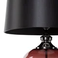 Lampa stołowa ALMA na szklanej podstawie z  abażurem z połyskującej tkaniny - ∅ 33 x 59 cm - bordowy 4