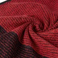 Ręcznik LEON z żakardowym wzorem w paski - 30 x 50 cm - czarny 4