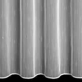 Tkanina firanowa w dyskretne pionowe prążki i efekt deszczyku zakończona szwem obciążającym - 290 cm - jasnokremowy 3