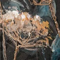 Obraz HERBS kolaż na płótnie z polnymi ziołami - 60 x 80 cm - czarny 2
