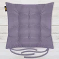 ADORE dwustronna welurowa poduszka siedziskowa na krzesło z dziewięcioma pikowaniami, gramatura 195 g/m2 - 40 x 40 x 6 cm - liliowy 1