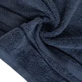 Ręcznik z bawełny egipskiej bawełny z żakardową bordiurą podkreśloną lśniącą nicią - 50 x 90 cm - granatowy 5