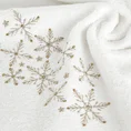 Ręcznik świąteczny SANTA 16 bawełniany ze złotym haftem śnieżynek - 50 x 90 cm - biały 5