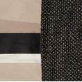 Komplet ekskluzywnej pościeli ESPRIT 04 z makosatyny bawełnianej z nadrukiem w pasy, dwustronna - 220 x 200 cm - beżowy 9