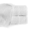 Ręcznik STELLA z bawełny z żakardową bordiurą z drobnymi punkcikami - 50 x 90 cm - biały 1
