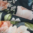 Zasłona gotowa MARILA z tkaniny typu oxford zdobiona nadrukiem róż - 140 x 270 cm - czarny 8