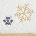 Ręcznik świąteczny ANGEL 01 bawełniany z haftem ze śnieżynkami, 480 g/m2 - 50 x 90 cm - biały 2