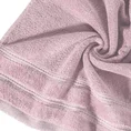 Ręcznik z welurową bordiurą przetykaną błyszczącą nicią - 50 x 90 cm - liliowy 5
