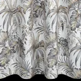 Zasłona RODOS z miękkiego welwetu z nadrukiem egzotycznych liści ze srebrnymi elementami - 140 x 270 cm - biały 3