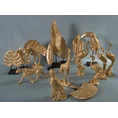 Liść monstery figurka dekoracyjna złota - 18 x 7 x 26 cm - złoty 6