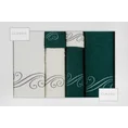 Komplet ręczników z fantazyjnym haftem w kartonowym opakowaniu - 53 x 37 x 11 cm - kremowy 1