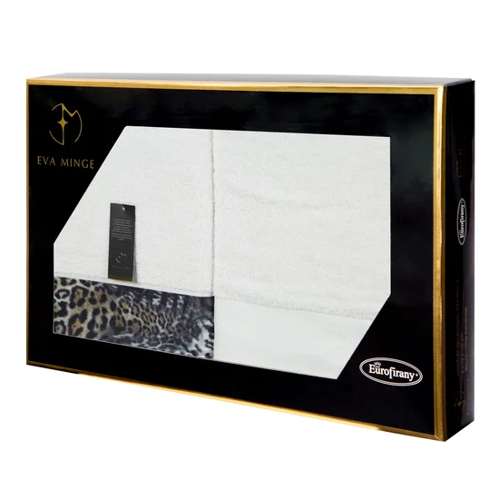 EWA MINGE Komplet ręczników AGNESE w eleganckim opakowaniu, idealne na prezent! - 2 szt. 70 x 140 cm - biały