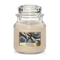 YANKEE CANDLE - Średnia świeca zapachowa w słoiku - Seaside Woods - ∅ 11 x 13 cm - beżowy 1